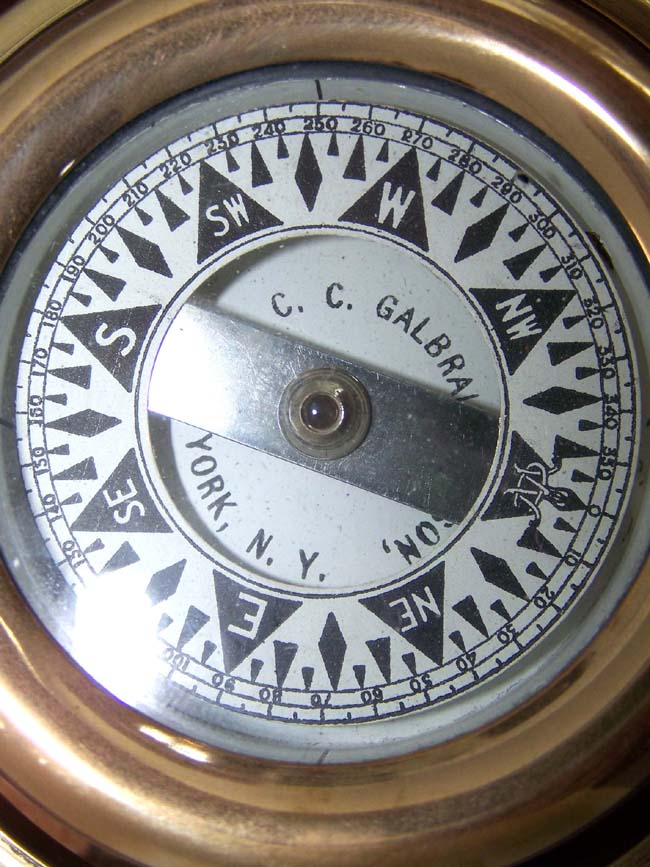 A Good Early 20th century boxed DORY Compass signed 'C.C. Galebraith & Son, New York, circa 1910 — image 2